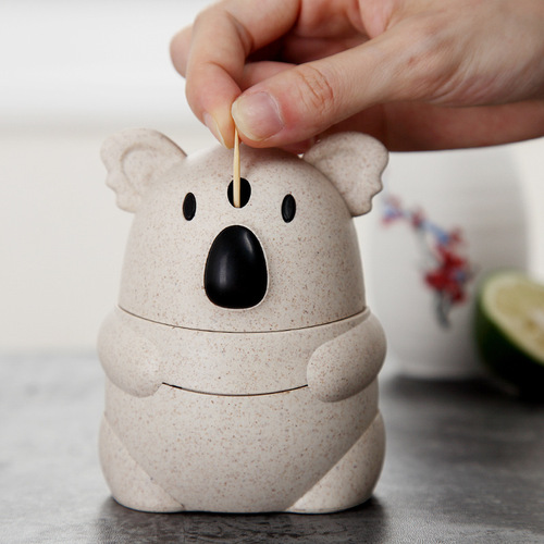Creative automatic push-type toothpick box for home use, advertising cute toothpick jar, restaurant storage cartoon toothpick