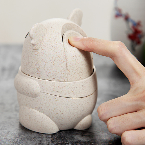 Creative automatic push-type toothpick box for home use, advertising cute toothpick jar, restaurant storage cartoon toothpick