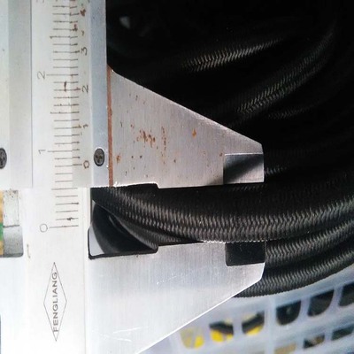 供應紡織輔料繩子類戶外野營收納拉力繩 黑色8毫米乳膠絲芯彈力繩