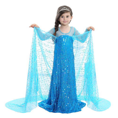 Halloween children's clothing  summer clothing girls Frozen dress girls Elsa princess dress children's dress