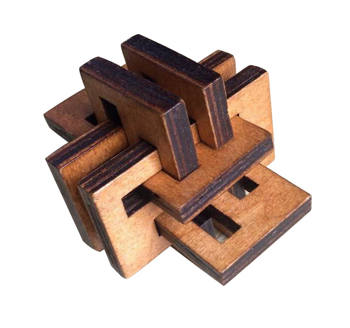 Cerradura de Kongming de juguete de madera para niños Cerradura de Kongming Cerradura de Luban Juego completo de embutir clásica de juguete de madera Cerradura de Kongming