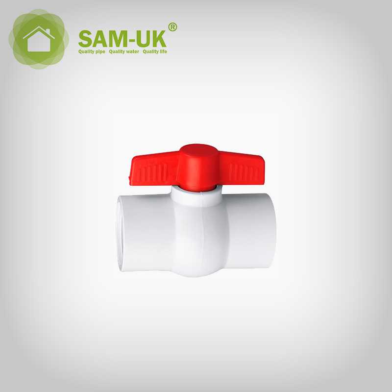 厂家新款双由令球阀 手动手轮工业pvc材质阀门 白色UPVC阀门