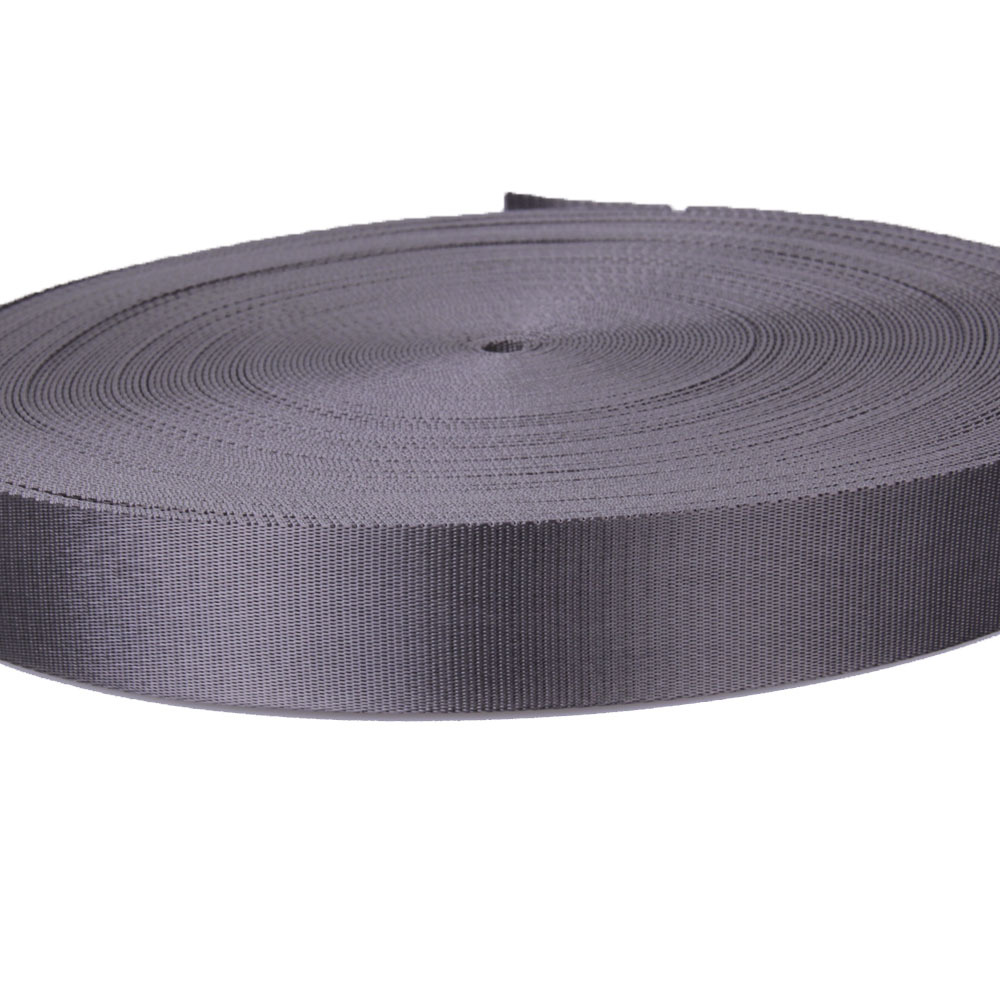 姜堰厂家 现货 3.8公分 38mm  灰色 加厚 密纹 尼龙带 锦纶织带