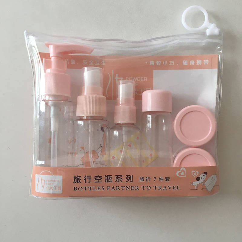 Juego de 7 piezas de botellas vacías de viaje - Botellas dispensadoras para perfume y cosméticos, juego de botellas de spray - Juego de viaje