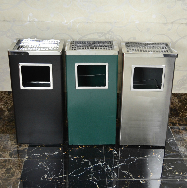 Special offer stainless steel vertical ashtray floor ashtray hotel trash can lobby KTV ashtray Special offer stainless steel vertical ashtray floor ashtray hotel trash can lobby KTV ashtray