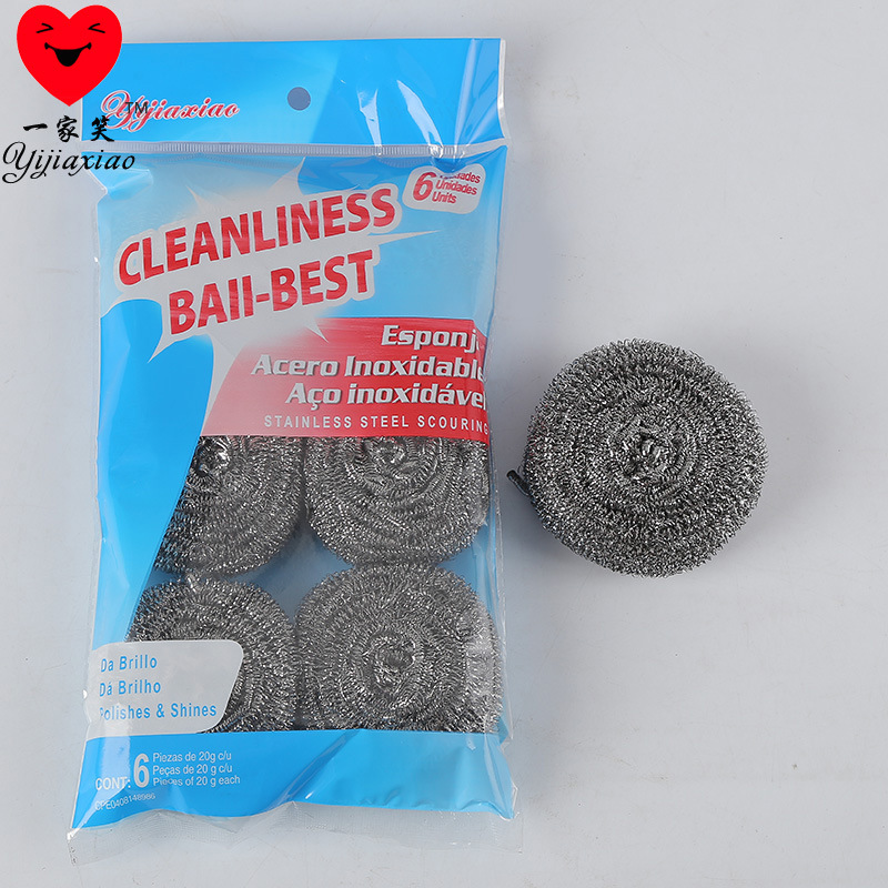 Cepillo de bola de alambre de acero inoxidable olla no escoria descontaminación limpieza de la cocina del hogar necesidades diarias suministro de fábrica suministro al por mayor