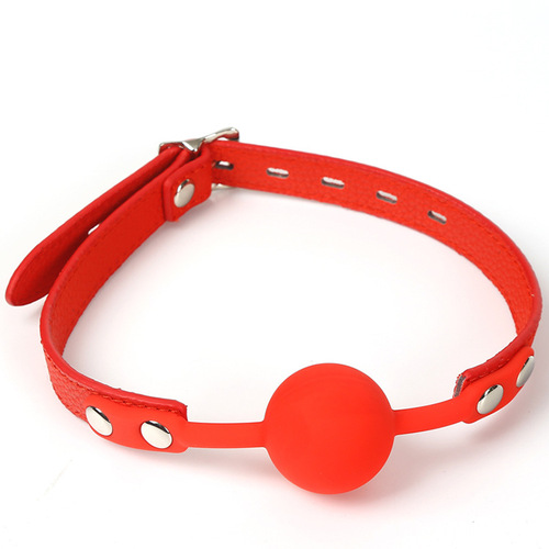 Wild Wolf Erotic Leather Mouth Plug Couple's Love Toy Silicone Oral Ball Adult Toys Factory Wholesale 