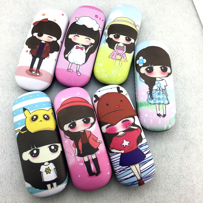 Glasses box printing pattern wholesale Korea cute girls myopia children cartoon glasses box can be printed shop