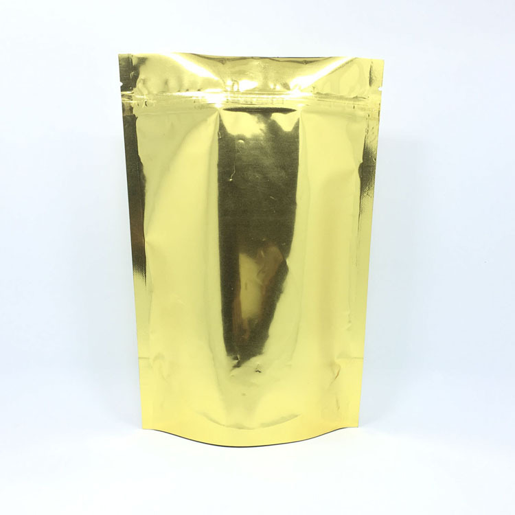 供应款金色镀铝包装袋干果坚果袋自立自封袋镀铝阴阳袋