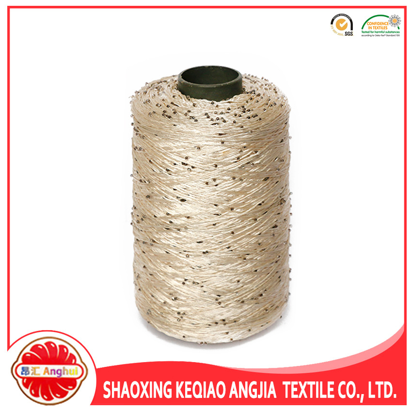 厂家直销 新款涤纶珠子纱 高彩度高质量 来样可生产混纺彩点纱