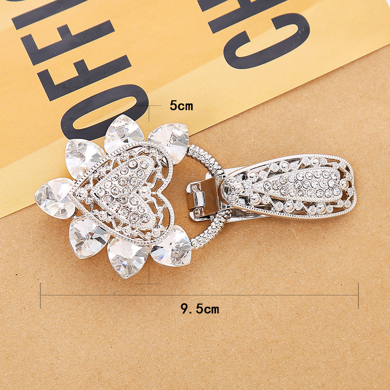 厂家直销合金袖扣欧美时尚皮草扣水貂扣皮草扣水钻鸭嘴扣外贸批发