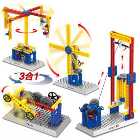 3c认证万格1301拼装教学机械组电动积木儿童智力礼品玩具一件代发