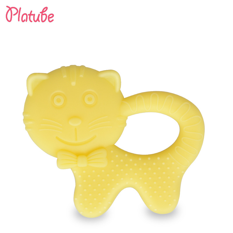 Mordedor de silicona en forma de animal para bebés, juguete para la dentición