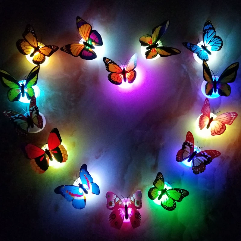 Electronic flashing realistic creative decorations on wall