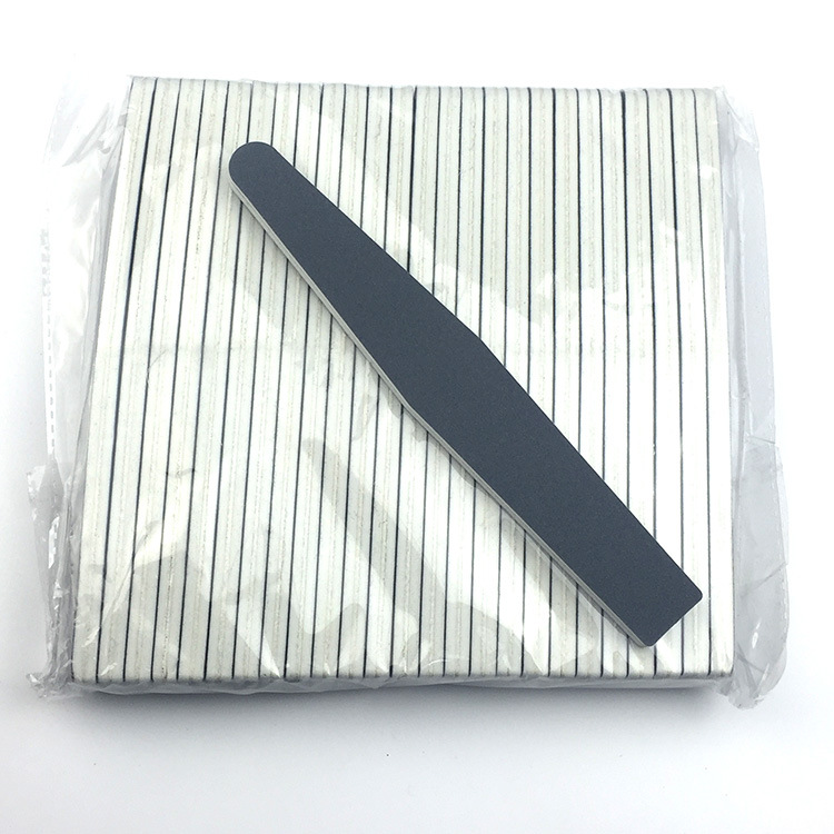 Espesor lima de uñas de diamante tira de molienda negro lima de uñas engrosada EVA arte de uñas tira de arena