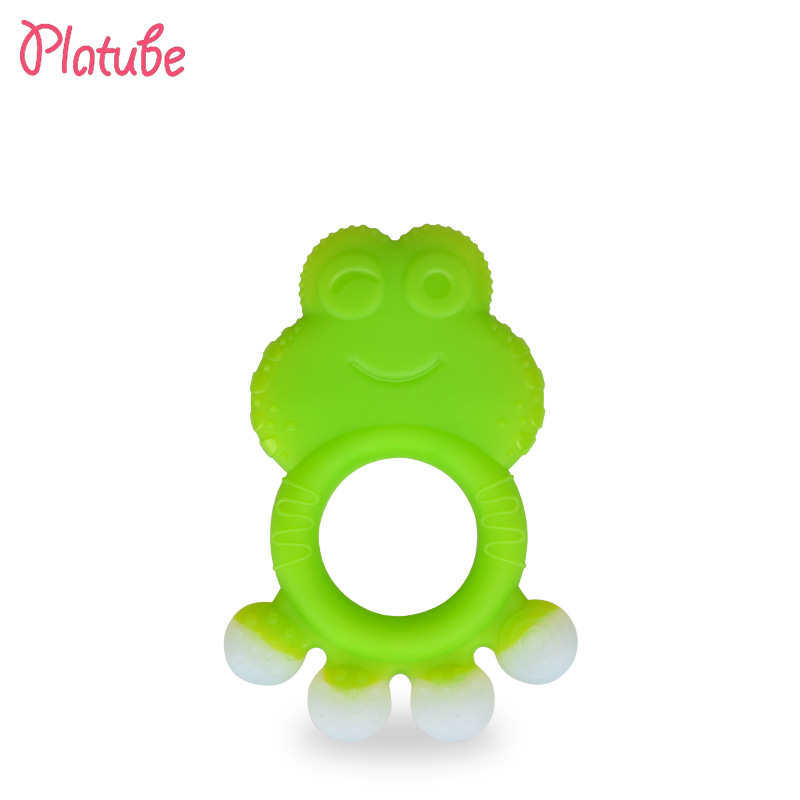 Mordedor de silicona en forma de animal para bebés, juguete para la dentición