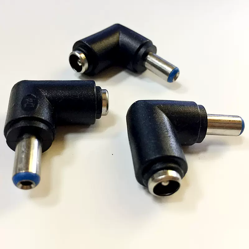 DC5521母转DC公弯头笔记本电源转接头90度5.5*2.1mm公对母转换头