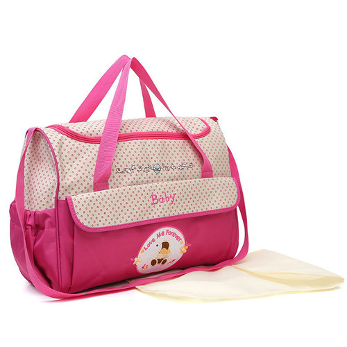 Mommy Bag Set of 5 Multifunctional Large Capacity Fashion Waterproof Cartoon Single Shoulder Crossbody Bag Mother Bag Wholesale