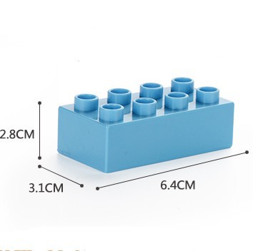 2*4 brick building blocks, 100 pieces, mixed colors / Single block