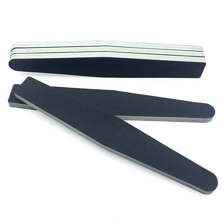 Espesor lima de uñas de diamante tira de molienda negro lima de uñas engrosada EVA arte de uñas tira de arena