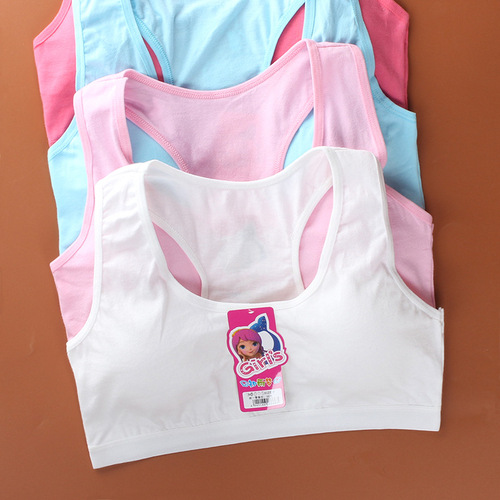 Girls' underwear, students' pure cotton bra, development period, summer thin, small vest, girls, middle and older girls