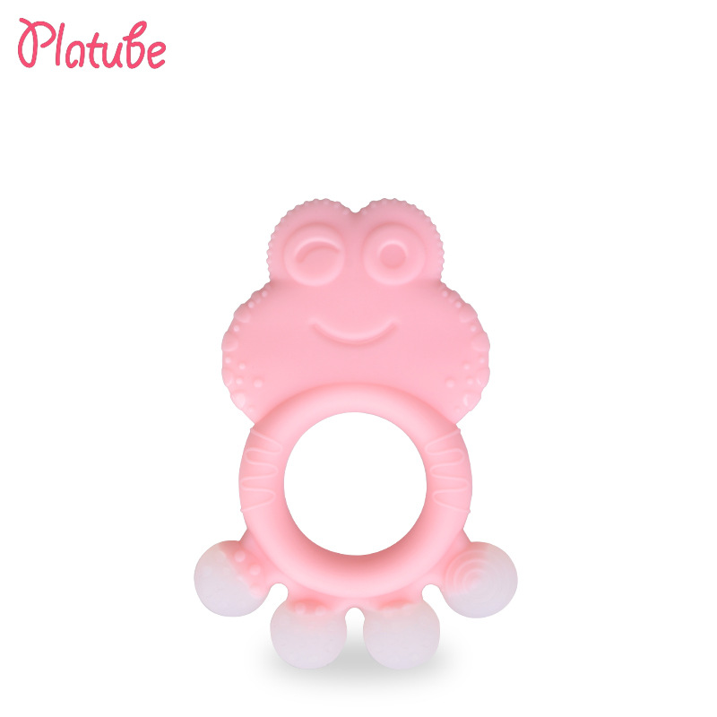 Mordedor de silicona en forma de animal para bebés, juguete para la dentición