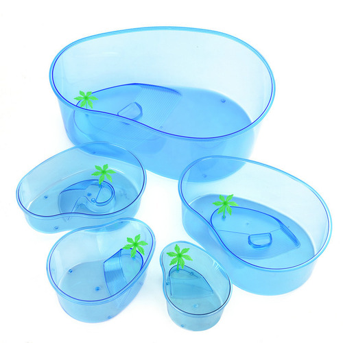 Aquarium Turtle Tank with Sunning Platform, Outdoor Platform, Water Turtle and Goldfish Tank, Turtle Cage, Plastic Tank, Turtle Keeping Tank, Reptile Enclosure