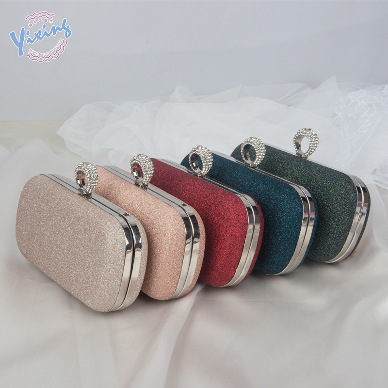 Venta caliente transfronteriza simple pu noche bolsa cheongsam vestido de noche a juego de las mujeres embrague grano tela noche bolsa