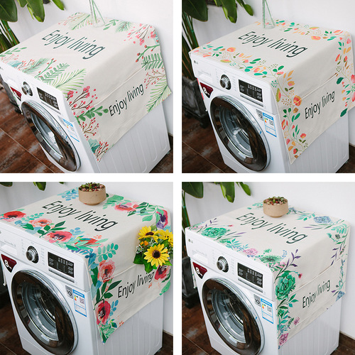 European-style fully automatic drum washing machine bedside table cover universal cover single-door refrigerator cover fabric dust cover