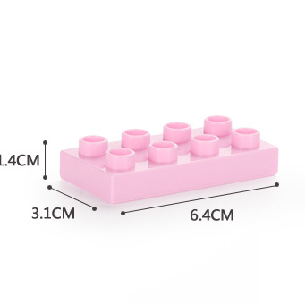 2*4 thin building blocks, 100 pieces, mixed colors / Single block