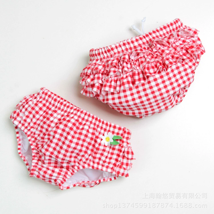 Новые детские плавки для плавания Cute baby and young children anti -swimming trunks breathable и плотно шнурованныe плавки через границы