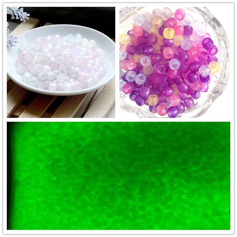 uv discoloration beads luminous beads UV environmental protection plastic beads discoloration beads uv luminous plastic large hole beads 1000PCs
