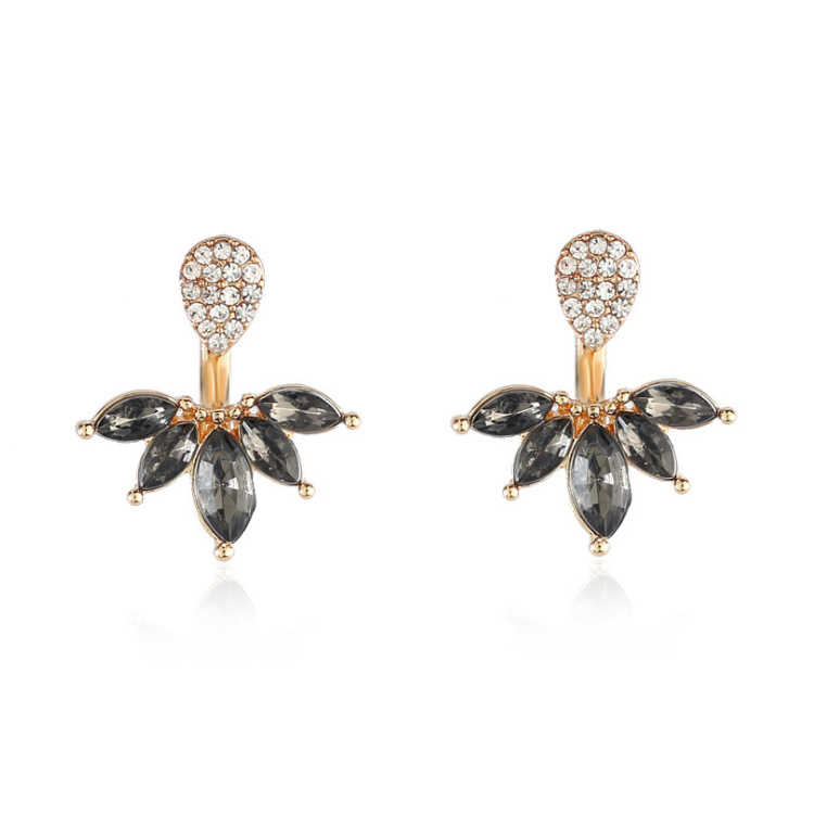 外贸新款马眼耳钉 马眼水滴前后式耳钉厂家货源精品耳饰批发