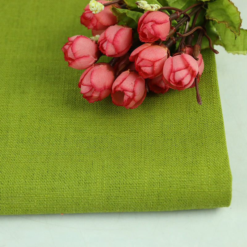 厂家直供麻粘竹节现货面料箱包靠垫抱枕diy家纺面料批发零剪