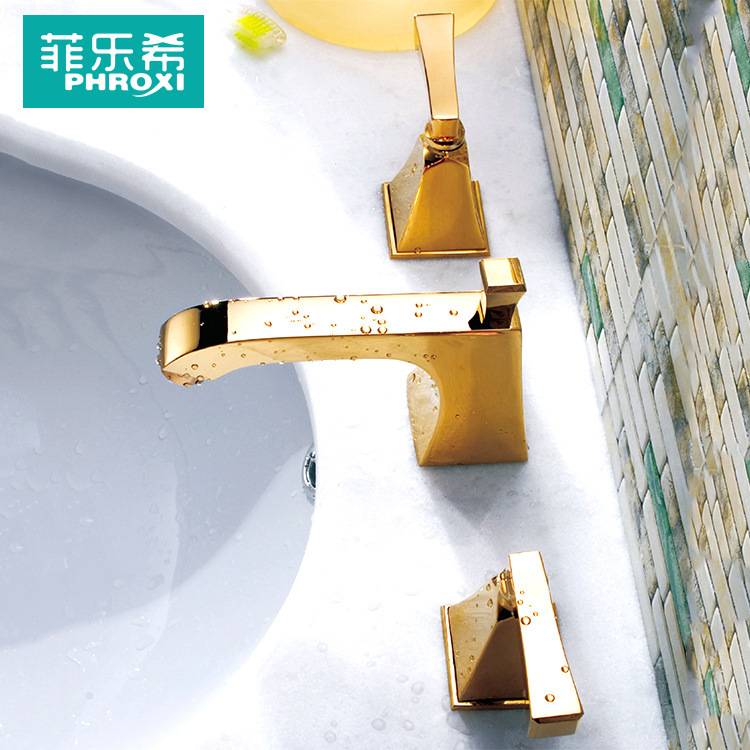 Manufacturer Wholesale Three-Hole Basin Faucet Split-Type Basin Faucet Upc Certified Wholesale Bathroom Washbasin Sink