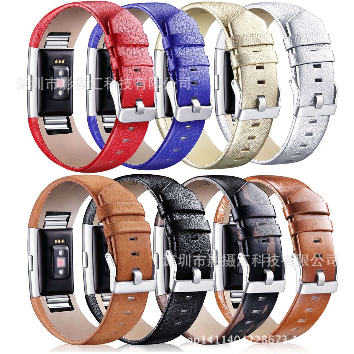 Para Fitbit carga 2 Correa de cuero genuino primera capa vaca Charge2 reemplazo pulsera