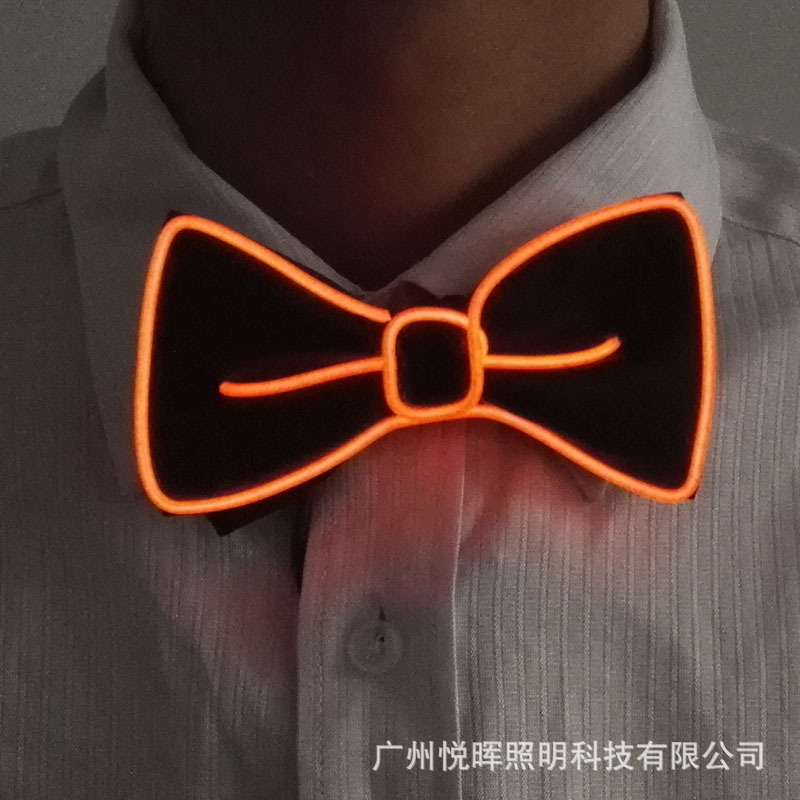 Corbata de Moño Luminosa LED para Mascarada, Fiesta de Bodas, Fiesta de Baile en Discoteca, Corbata de Moño LED Brillante con Cambio de Color