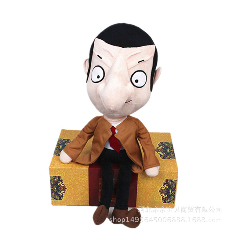 Dibujos Animados Mr Bean oso de peluche muñeca de juguete super suave muñeca de tela divertido lindo muñeca grande