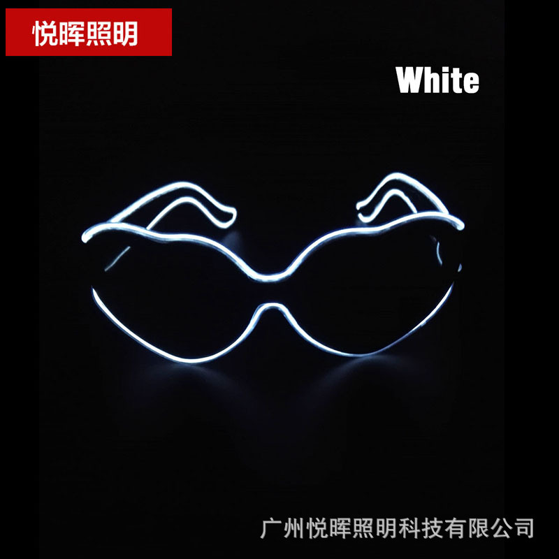 Nuevas gafas luminosas LED con forma de corazón, a la moda, para hombres y mujeres, estilo pareja, para fiestas, bailes, fotos.
