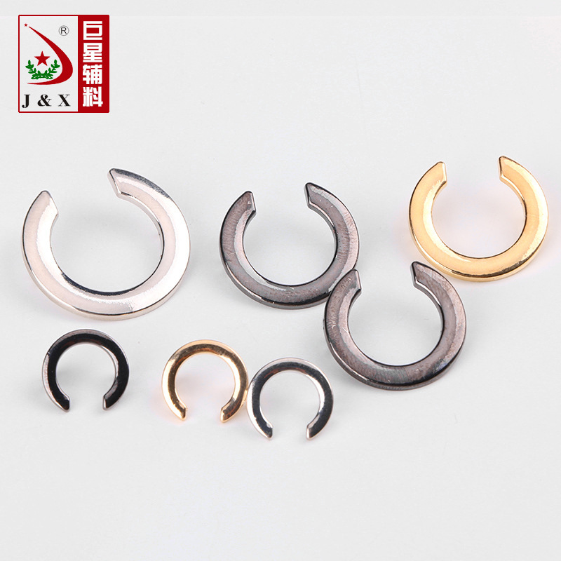 Metal Shaped Button Gold Button C- Ring Button Coat Women's Fashion Button Decorative Button Fashion Decorative Button