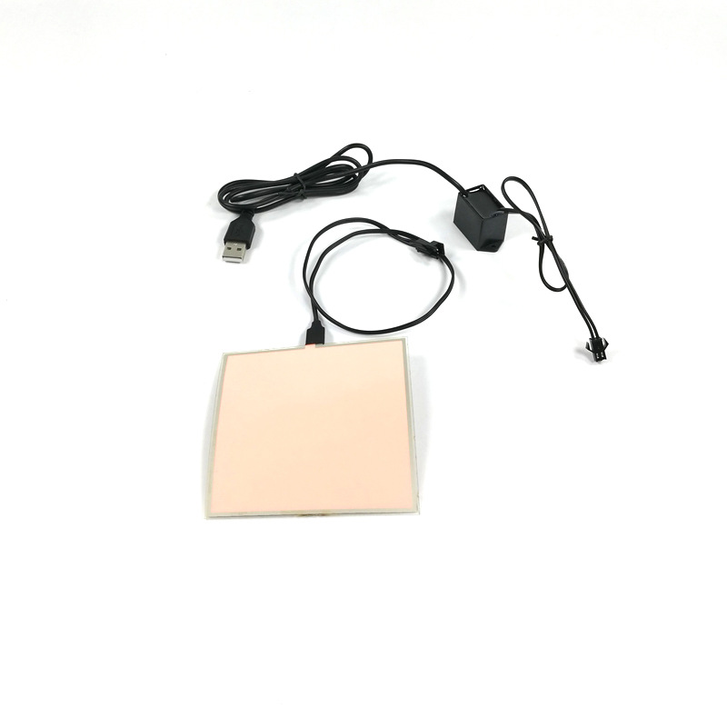 El luz fría película y DC-5V controlador USB traje tamaño 10x10cm el luminiscente película LCD retroiluminación
