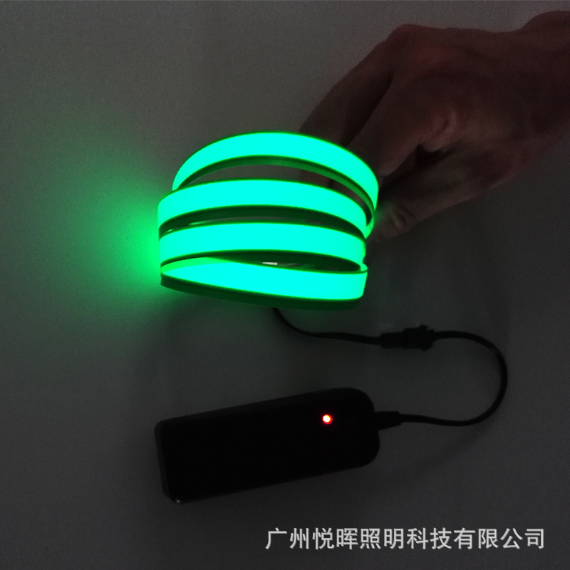 EL Cinta resalte tira de luz fría tamaño 100x1cm con conductor intermitente DC-3V