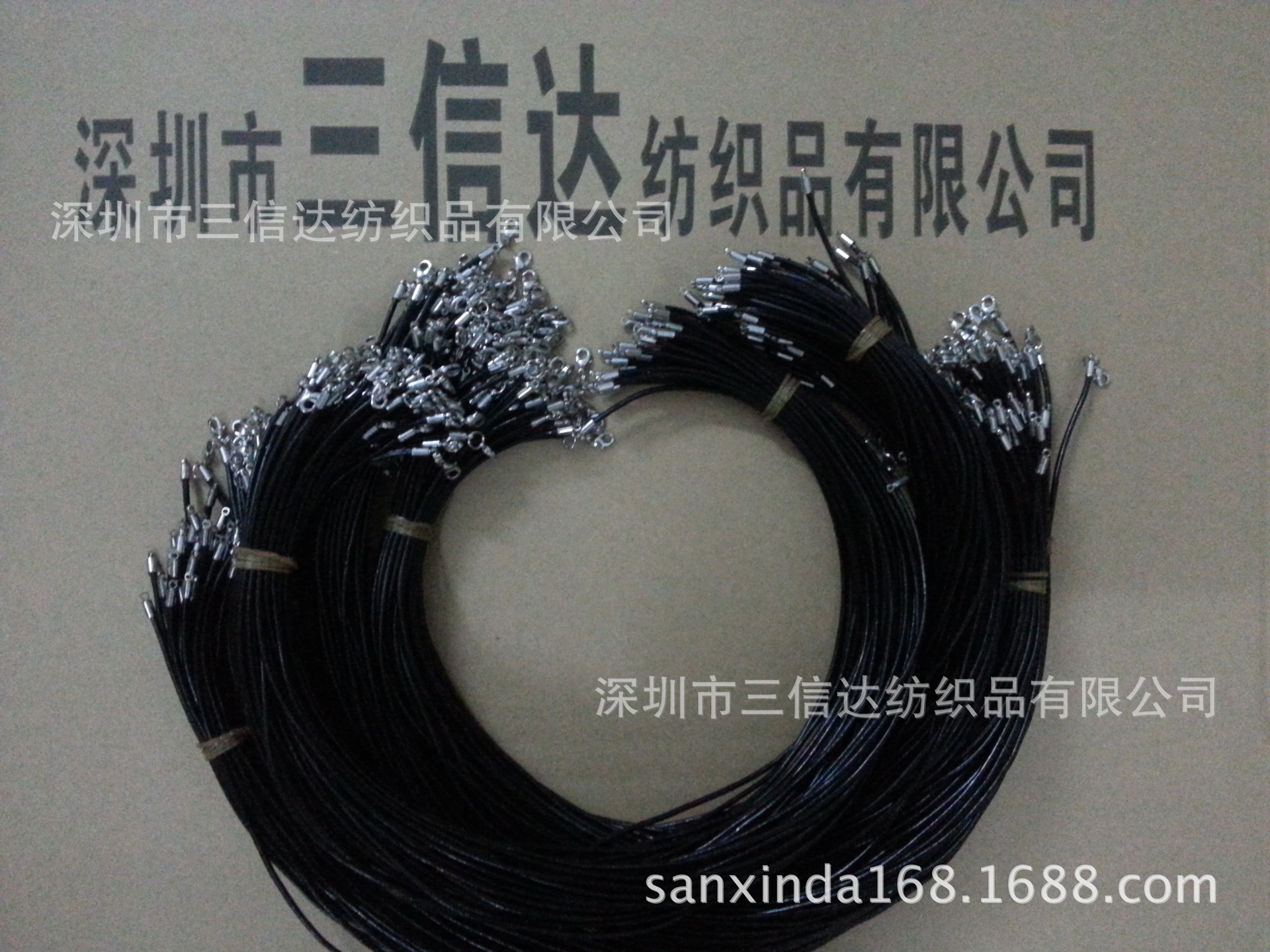 内车线皮绳蜡绳项链绳龙虾扣DIY黑色蜡线皮绳吊坠绳