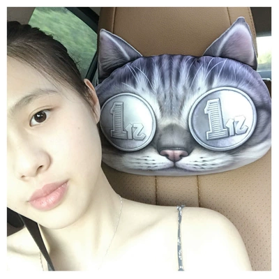 Headrest: Husky Doge Animal Car Headrest - small-goals-3025