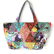 热销爆款彩色印花棉布特色百家布手工拼布休闲大包 单肩包033