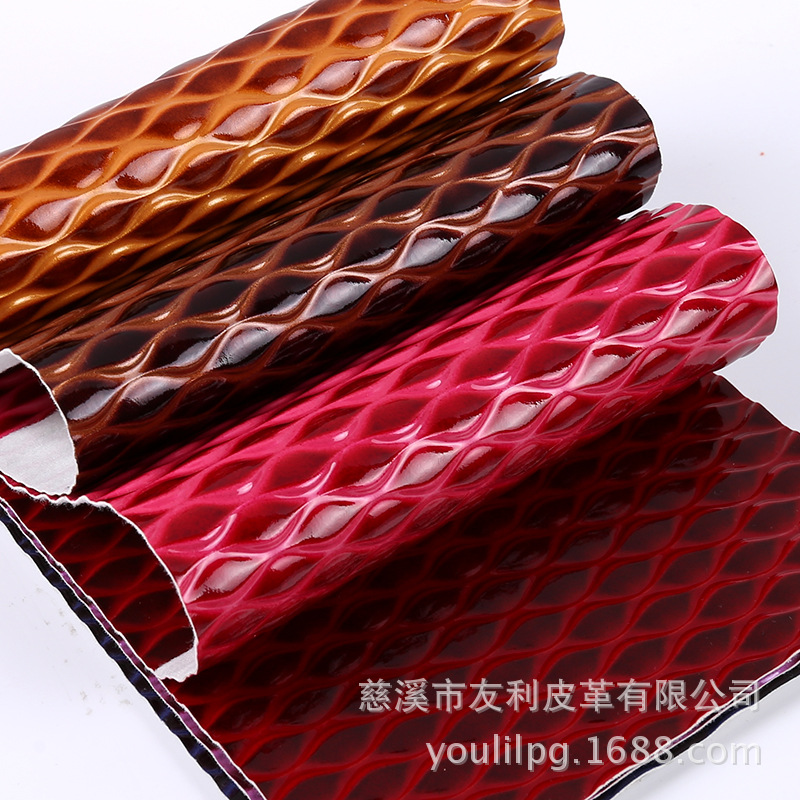 亮面彩色箱包革 手袋背包袋皮革 多元素pu人造革印花箱包革