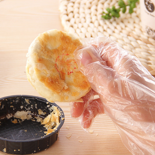 Disposable catering gloves, 100 pieces, transparent thickened beauty housekeeping cleaning and hygiene gloves