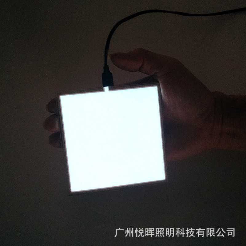 El luz fría película y DC-5V controlador USB traje tamaño 10x10cm el luminiscente película LCD retroiluminación