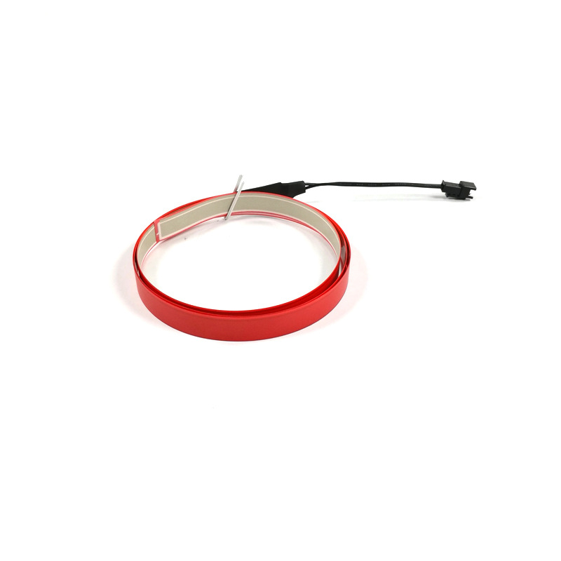 EL cinta tira de luz fría atmósfera interior del coche luz decorativa 1 m largo + 3V control de voz caja de batería conductor
