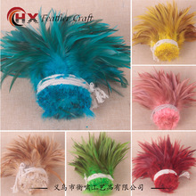 现货15色天然公鸡尖毛12-15厘米白尖羽毛 彩色羽毛服装饰品辅料